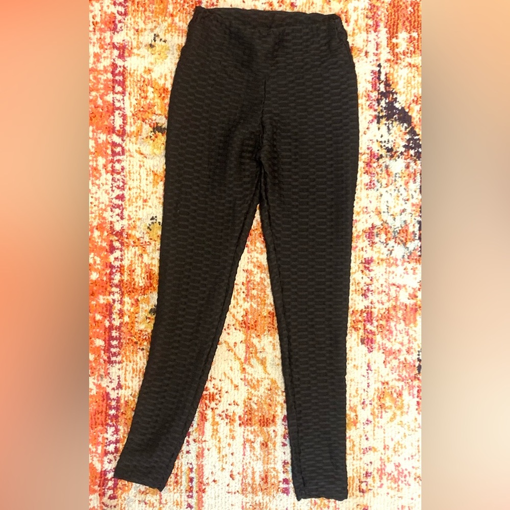 Black High Waisted Spandex Pants (M)